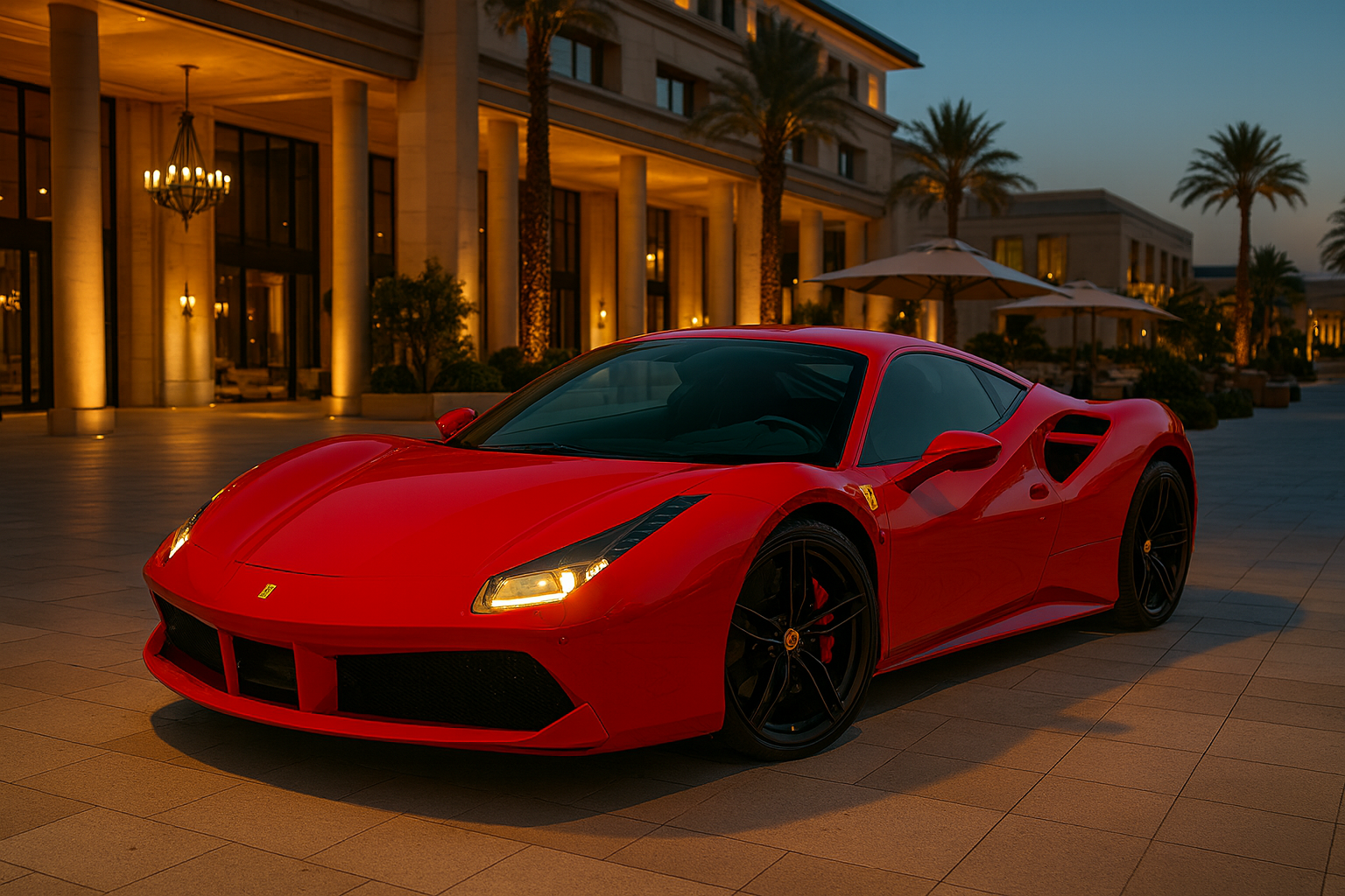 Side view of super car
